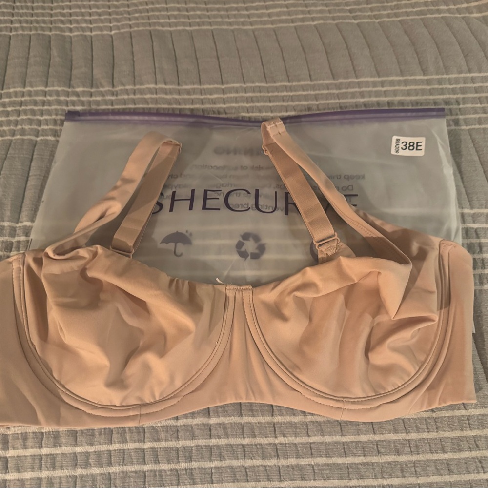 Shecurve Women's Nude Balconette Underwire Bra